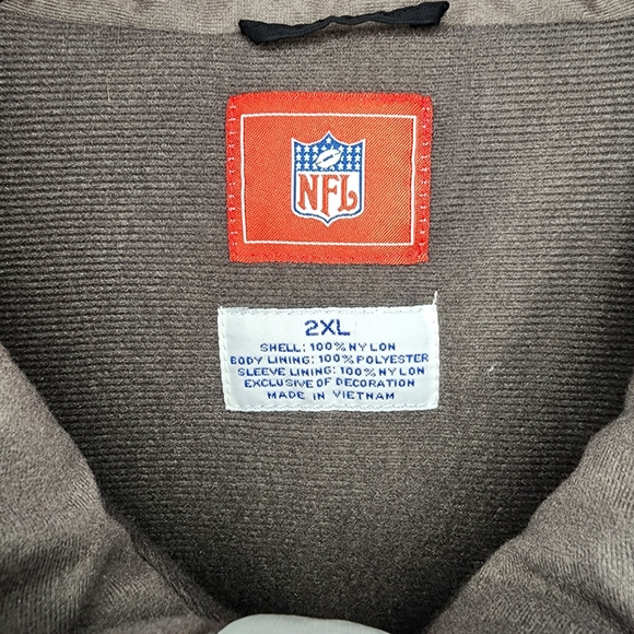 NFL OAKLAND RAIDERS Mens Vintage Black & Silver Windbreaker Jacket - XXL - Picture 4 of 9